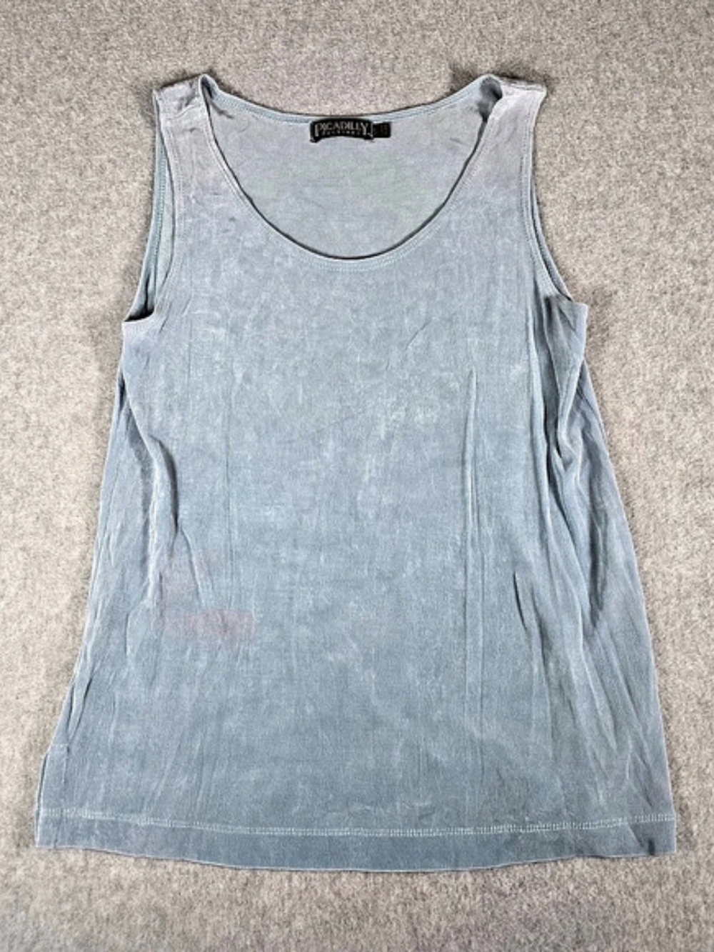 Picadilly Fashions Light Blue Sleeveless Tank Top Small